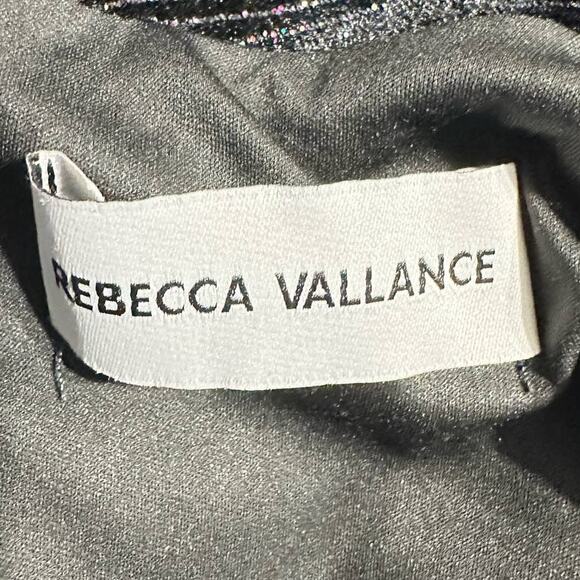 Rebecca Vallance Moon River Metallic Velvet Minidress Women's 2 Black NWT - Picture 5 of 9